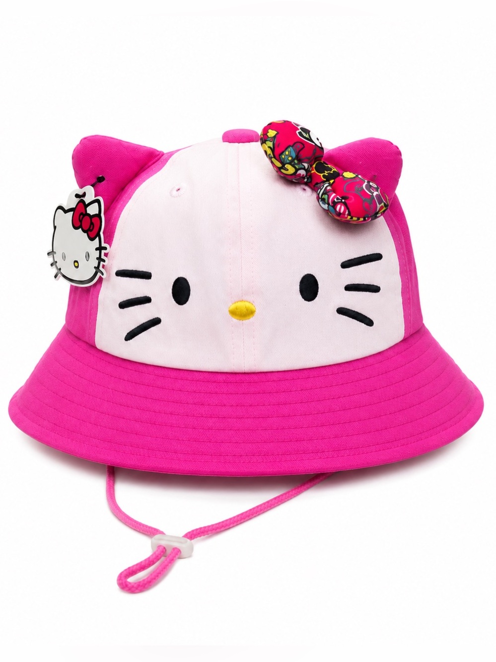 Sanrio Hello Kitty Kids Bucket Hat Sz M/L Pink Cotton Adjustable Casual Kawaii
